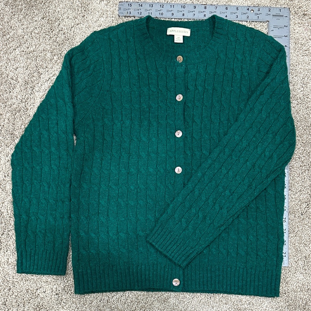 100% Wool Cable Knit Cardigan